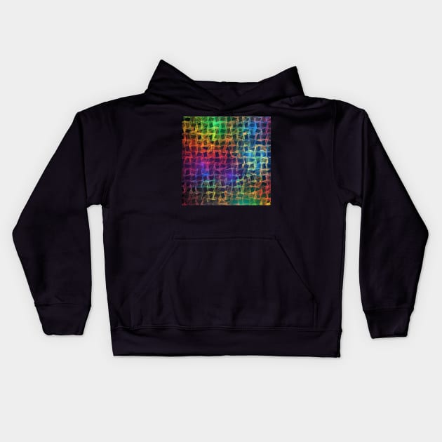 Rainbow waves Kids Hoodie by krinichnaya